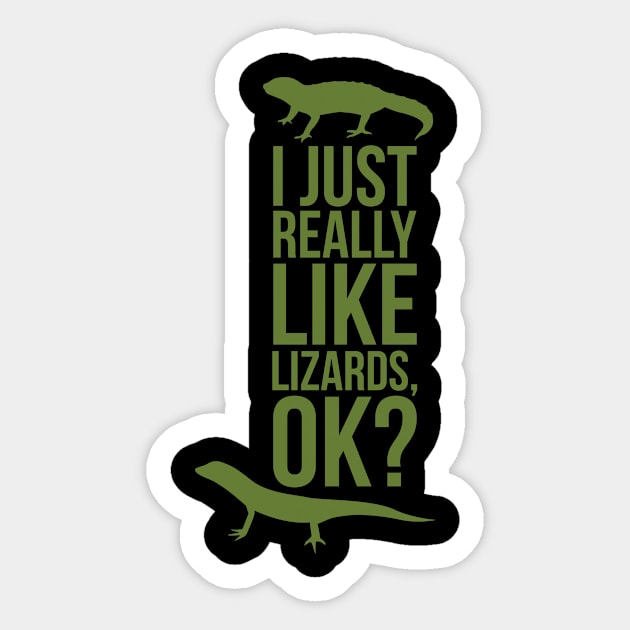 i just really like lizards okay Sticker by Lin Watchorn 